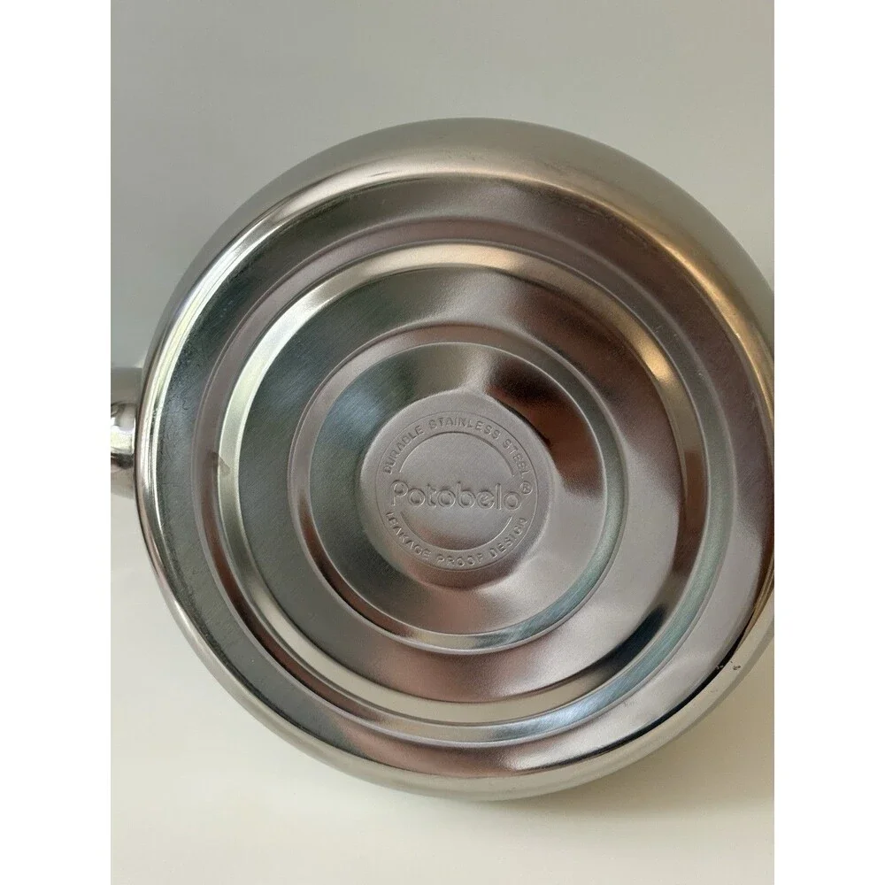 Potobelo Stainless Steel Tea Kettle Swan Neck Black Handle Stovetop Leak Proof